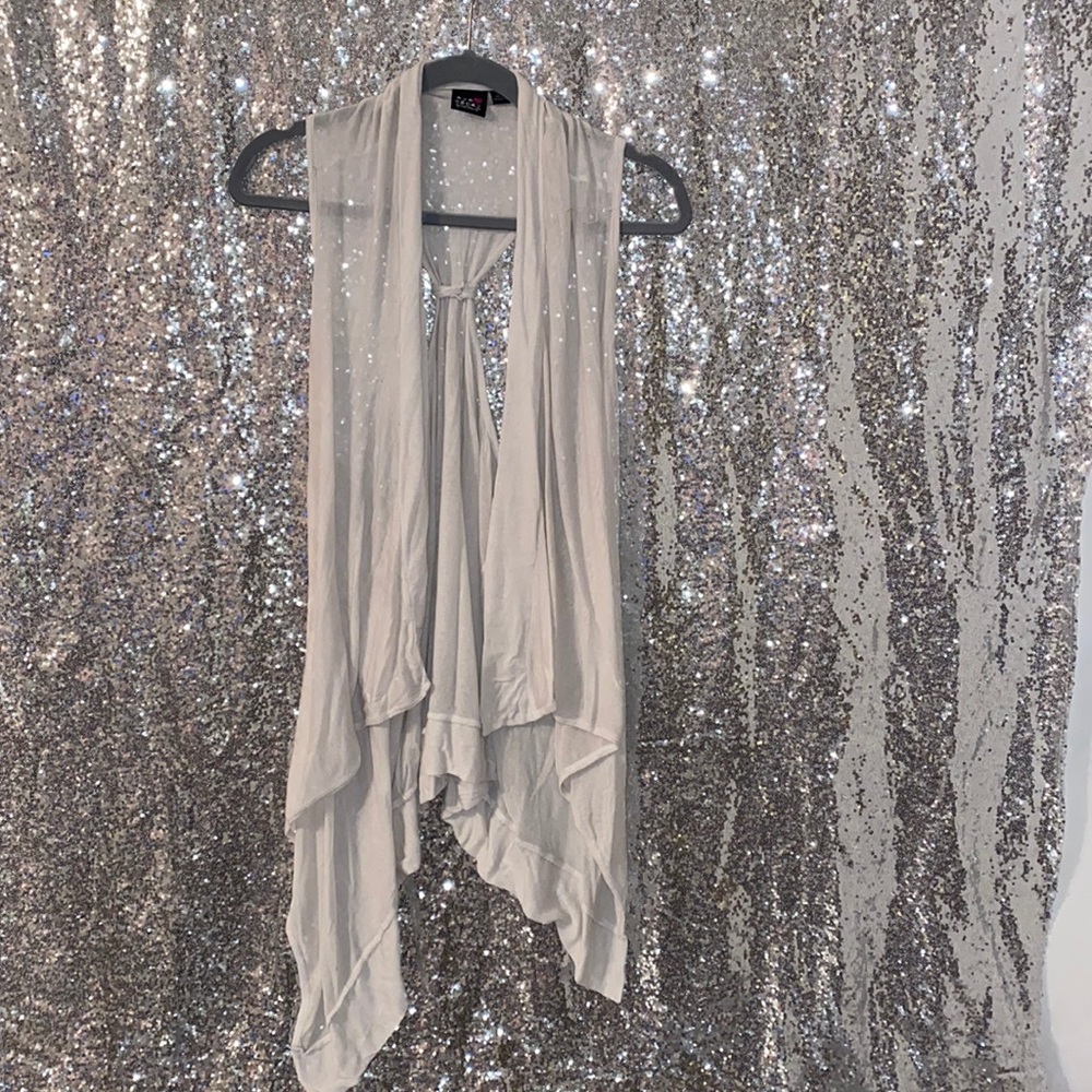 White Casual Eye Candy Cloth Vest